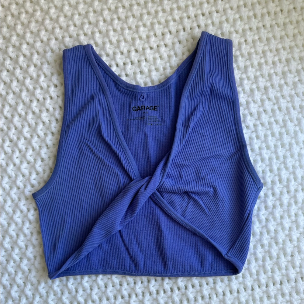 Garage twist front crop top